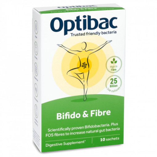 Probiotic cu Bifidobacterii si Fibre 10 plicuri OptiBac