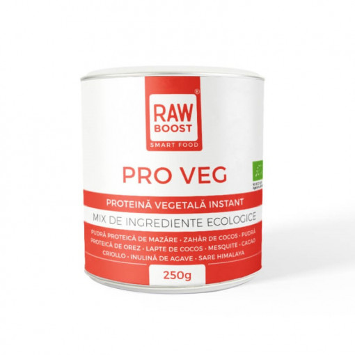 Proteina vegetala ecologica Pro Veg 250 g Rawboost Smart Food