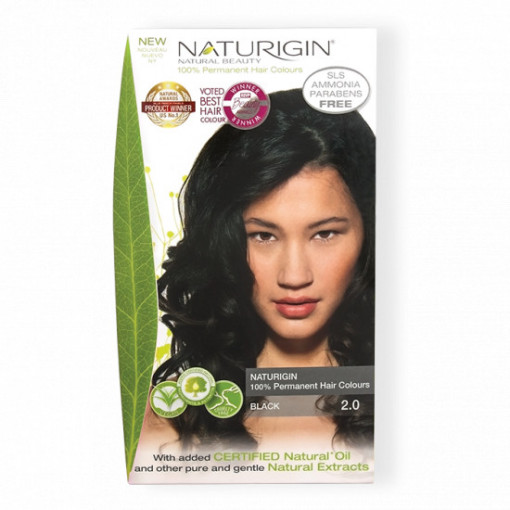 Vopsea pentru par nuanta 2.0 negru 115 ml Naturigin