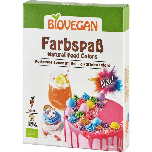 Colorant alimentar ecologic, 6x8g, Biovegan
