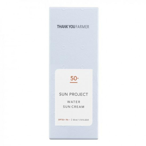 Crema de protectie solara cu SPF 50+ PA+++ Sun Project Water 50 ml Thank You Farmer