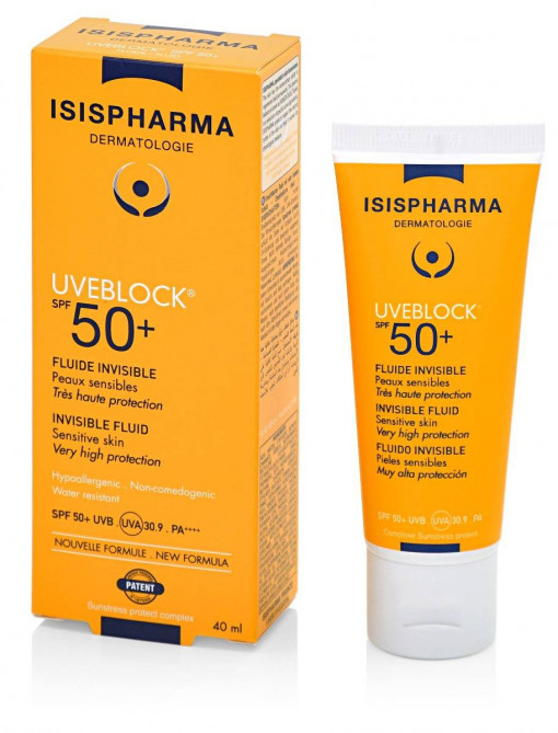 Fluid protectie solara UVEBLOCK SPF 50+ 40ml Isis Pharma