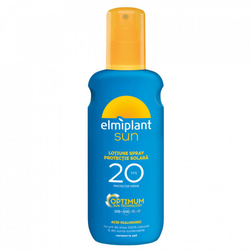 Lotiune spray cu protectie solara medie SPF 20 Optimum Sun 200 ml Elmiplant