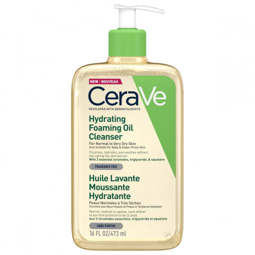Ulei de curatare spumant si hidratant pentru piele normal-uscata 473 ml CeraVe