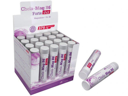 Magneziu lichid, vitamina B6, Olimp Sport Nutrition, Chela Mag B6 FORTE SHOT, aroma : cirese, 20 fiole