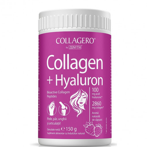 Collagen + Hyaluron cu aroma de capsuni 150 g Zenyth