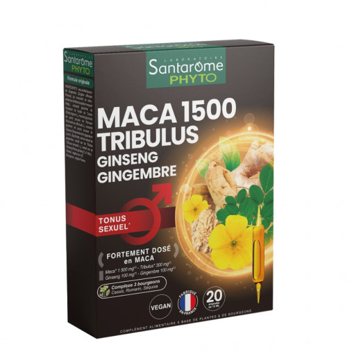Maca 1500 Tribulus 20 fiole Santarome