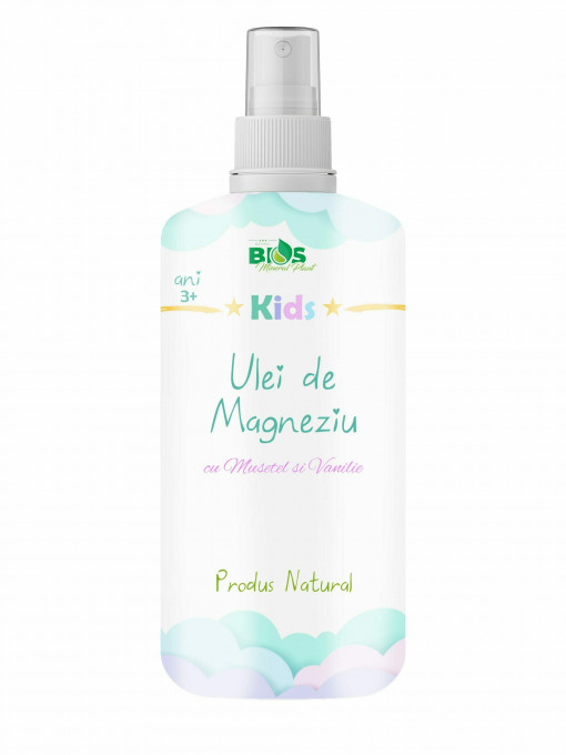 Ulei de Magneziu pentru Copii, cu Musetel si Vanilie, 100 ml Bios Mineral Plant