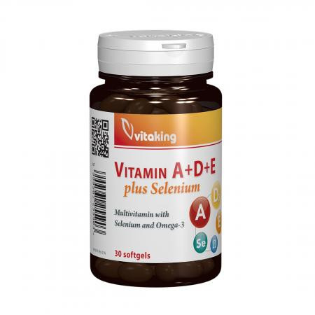 Vitamina A+D+E+seleniu 30 capsule moi Vitaking