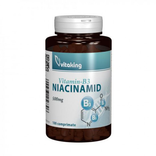 Vitamina B3 (niacinamida) 500mg 100 comprimate Vitaking