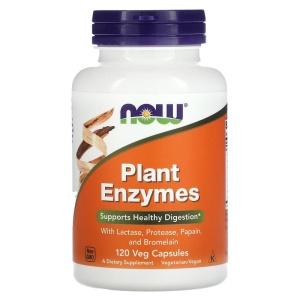 Enzime digestive din plante 120 capsule vegetale Now Foods - Img 1