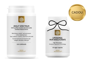 Pachet 1x Zeolit Spectrum 200 capsule Novo Biomedics + 1 cutie Liposomal Iron Bisglycinate 45 capsule Novo Biomedics