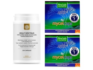 Pachet Detox & Imunitate – 2 x AHCC Mycelcaps Finclub 80 cp + Zeolit Spectrum 200 cp