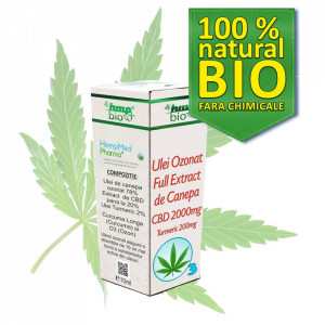Ulei Ozonat Full Extract de Canepa CBD 2000 mg Turmeric 200 mg 10 ml HempMed Pharma