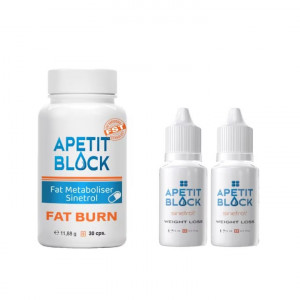 Apetit Block Sinetrol 30 capsule si 2 flacoane x 15 ml, pentru pierderea in greutate