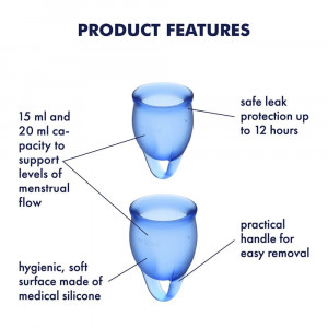 Feel confident Menstrual Cup (dark blue)