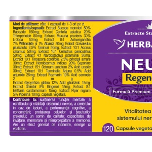 Neuro Regenerator 120 capsule Herbagetica - Img 2