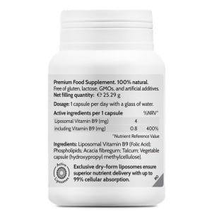 Liposomal Vitamin B9 Folate-Power, 45 capsule, Novo Biomedics - Img 3