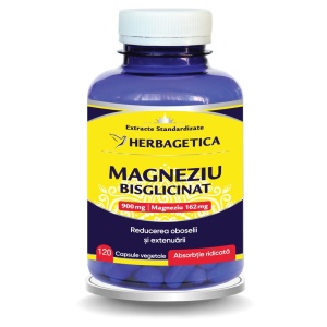 Magneziu Bisglicinat 120 capsule vegetale Herbagetica