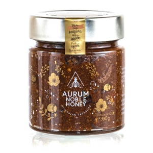 Miere cruda poliflora cu alune de padure si roscove Bohemian Rhapsody 300 g Aurum Noble Honey - Img 2