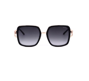 Ochelari de soare Guess GF6111 01B, Damă, Negru/Auriu, Pătrați - Img 1