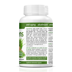 SuperFood vegan cu alge si germeni BioGreens 120 capsule Zenyth - Img 2