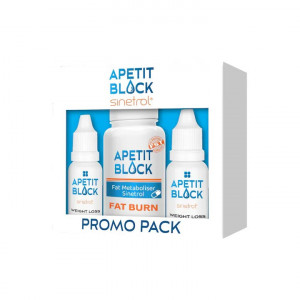 Apetit Block Sinetrol 30 capsule si 2 flacoane x 15 ml, pentru pierderea in greutate