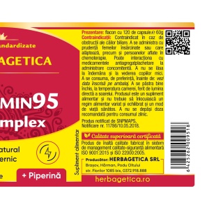 Curcumin 95 C3 Complex 120 capsule Herbagetica - Img 3