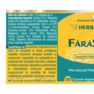 Fara Stres 120 capsule Herbagetica - Img 2