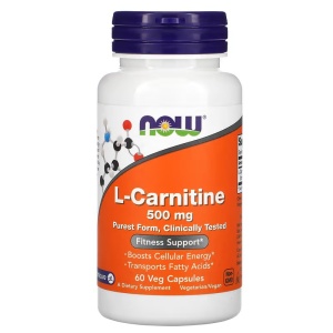 L-Carnitina Carnipure 500 mg 60 capsule vegetale Now Foods - Img 1