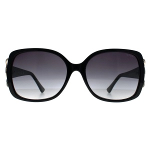 Ochelari de soare Guess GF6065 01B, Damă, Negru, Fluture - Img 1