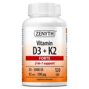 Vitamin D3 + K2 Forte 120 capsule Zenyth Pharmaceuticals