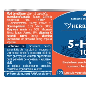 5-HTP 100 120 capsule Herbagetica - Img 2