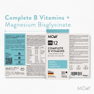 Complete B Vitamins + Magnesium Bisglycinate m12 30 capsule Molecules of Youth - Img 2