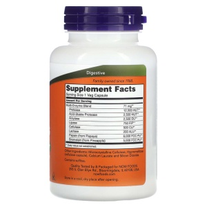 Enzime digestive din plante 120 capsule vegetale Now Foods - Img 2