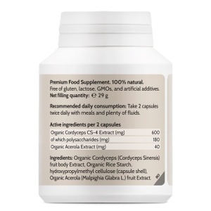 Extract de ciuperci bio Cordyceps, 60 capsule, Novo Biomedics - Img 3