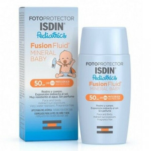 Fluid mineral de protectie solara pentru copii cu SPF 50 Fusion Fluid 50 ml Isdin