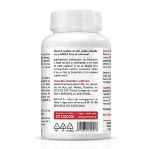 Pachet Berberina 500 mg 60 capsule + Otet din cidru de mere 60 capsule Zenyth