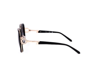 Ochelari de soare Guess GF6111 01B, Damă, Negru/Auriu, Pătrați - Img 2