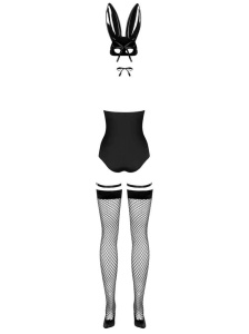 Costum Fantezii Erotice Bunny costume L/XL black, Negru - Img 2