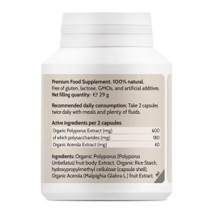 Extract de ciuperci bio Polyporus, 60 capsule, Novo Biomedics - Img 3