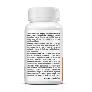 Supliment alimentar natural Lion's Mane 60 capsule Zenyth - Img 2