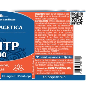 5-HTP 100 120 capsule Herbagetica - Img 3