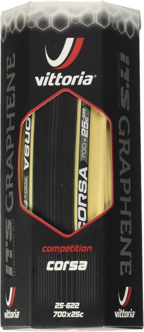 Anvelopa VITTORIA Corsa Competition 700 X 25C(25-622) Grafene G+ Negru Cream