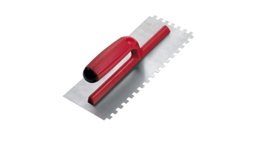 Gletiera dintata cu maner plastic 28cm, 6x6mm - RUBI-25903