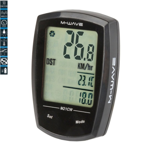 Bike Computer Wireless/Touchscreen M-WAVE "M21W" 21 Functii