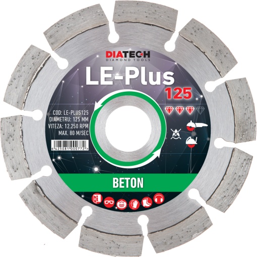Disc diamantat segmentat universal Diatech LE-Plus 125 mm