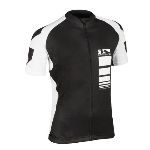 Tricou Ciclism M-WAVE Alb/Negru L