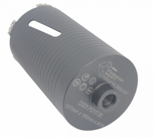 Carota diamantata PREMIUM ø107mm x 180mm x M16 pentru gaurire Beton armat, Zidarie, Granit - DXDY.P0117.107 - Img 4