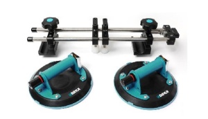 Sistem de fixare si ajustare cu 2 ventuze cu vaccum, 150mm (detasabile) pt. placi ceramice - BIHUI-LFTSA6 - Img 2